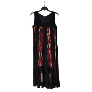 Sleeveless High-Low Maxi Dress Women's Plus R&M Richards, Brown/Rust, Size 14W